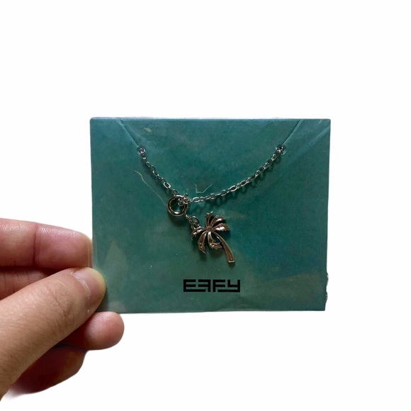 NWT Effy Silver Palm Tree Pendant Charm Necklace - Picture 1 of 5